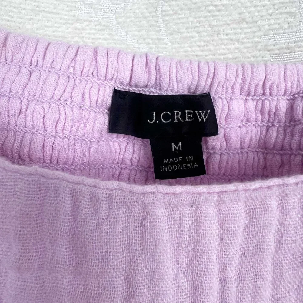 J Crew squareneck soft gauze dress purple